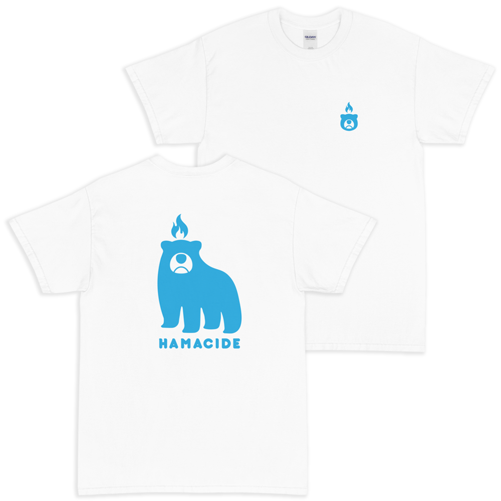 Hamabear T-Shirt (light blue on white) — Twin Capital